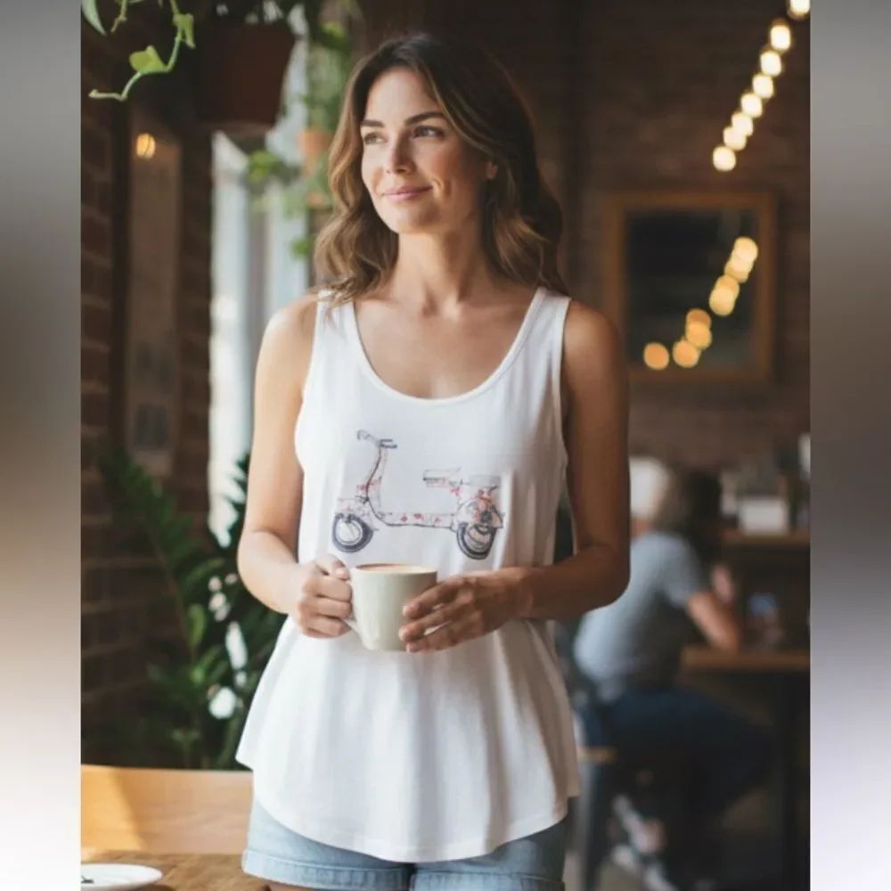 QUICK SILVER, tank top with Scooter, so cute, XS,